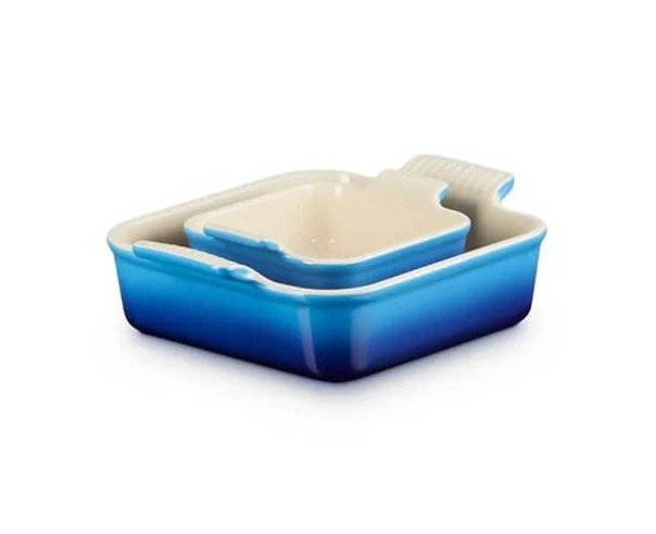 LE CREUSET - Set 2 Bandejas Azure 79094002200080 – Cerâmica de Grés – stockin.pt