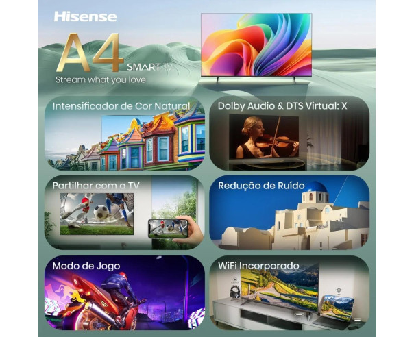 HISENSE - LED Smart TV HD 32A4S – 32 a 39 Polegadas – stockin.pt