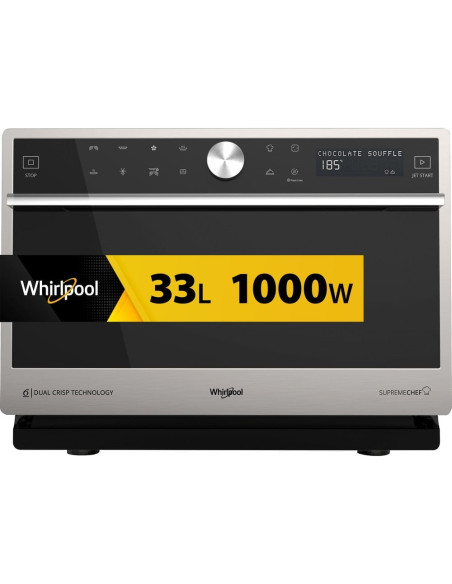 WHIRLPOOL - Microondas MWSC 9133 SX – Microondas Com Grill – stockin.pt