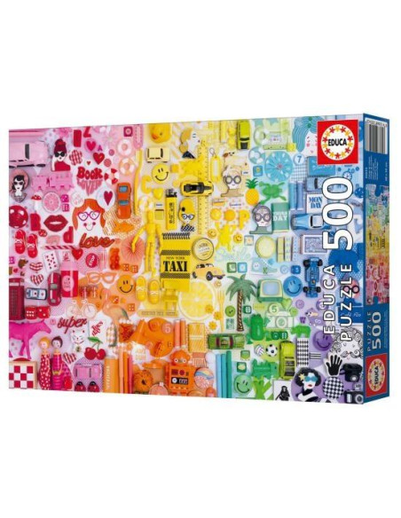 EDUCA - Puzzle 500 Colagem de Cores 20543 – Adultos – stockin.pt