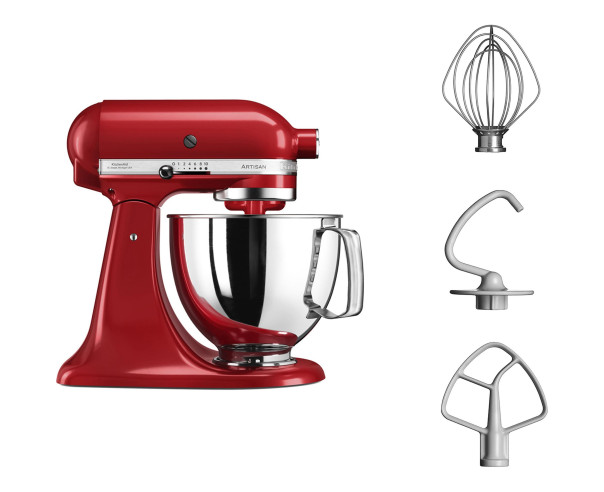KITCHENAID - Robot de Cozinha Artisan 4,8L Vermelho 5KSM125EER – Robots e Processadores – stockin.pt