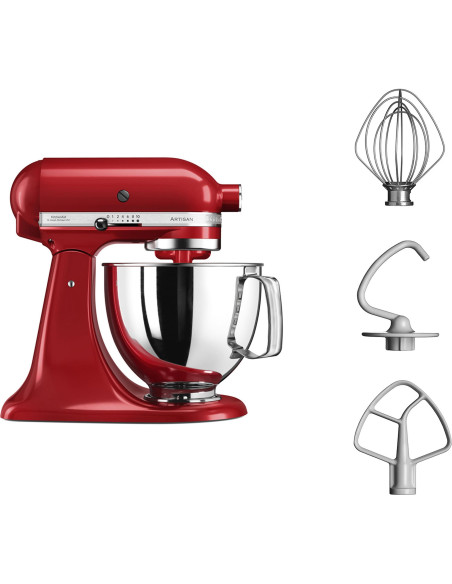 KITCHENAID - Robot de Cozinha Artisan 4,8L Vermelho 5KSM125EER – Robots e Processadores – stockin.pt