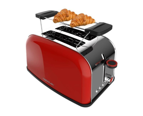 CECOTEC - Torradeira Toastin time 850 Red 4815 – Torradeiras – stockin.pt