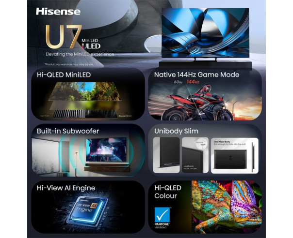 HISENSE - ULED MiniLED Smart TV 50U7SE – 40 a 64 Polegadas – stockin.pt