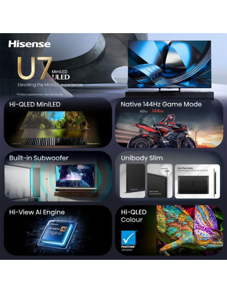 HISENSE - ULED MiniLED Smart TV 50U7SE – 40 a 64 Polegadas – stockin.pt