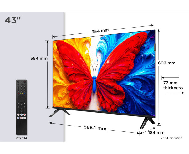TCL - QLED Smart Android TV FHD 43S5L – 40 a 64 Polegadas – stockin.pt