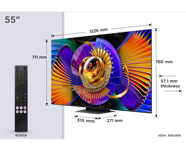 TCL - SQD-MINILED Smart GoogleTV B&O Sound 55C7L – 40 a 64 Polegadas – stockin.pt