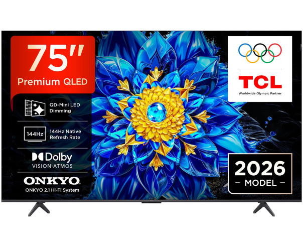 TCL - QD-MiniLED Smart Google TV 4K 75P8L – 75 a 100 Polegadas – stockin.pt