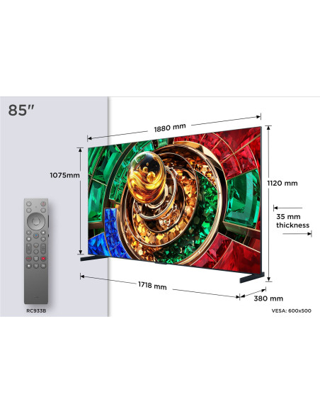 TCL - RGB-MINILED Smart Google TV B&O Sound 85RM9L – 75 a 100 Polegadas – stockin.pt