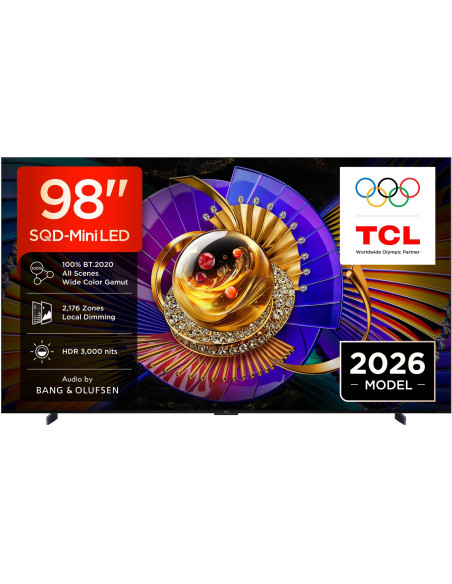 TCL - SQD-MINILED Smart GoogleTV B&O Sound 98C7L – 75 a 100 Polegadas – stockin.pt