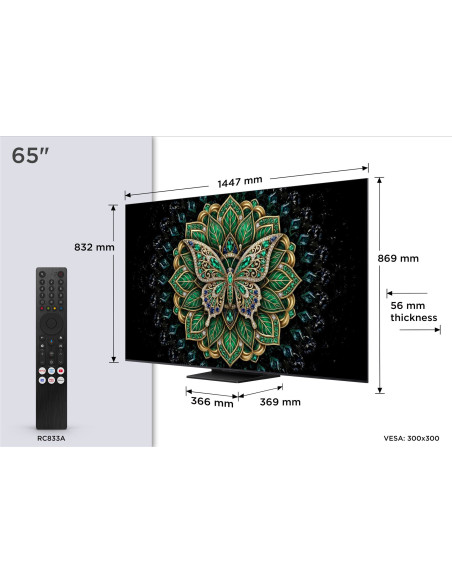 TCL - QD-MiniLED Smart Google TV 4K 65C6K Pro – 65 a 74 Polegadas – stockin.pt