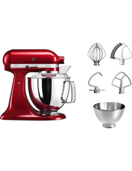 KITCHENAID - Robot de Cozinha Artisan 4,8L Vermelho Maçã 5KSM175PSECA – Robots e Processadores – stockin.pt