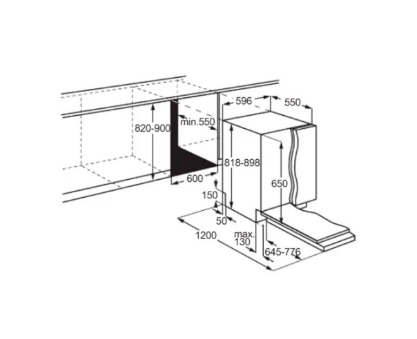 AEG - Máquina Lavar Loiça Encastre 60cm GI6200B2SC – Lavar Loiça Encastre - 60Cm – stockin.pt