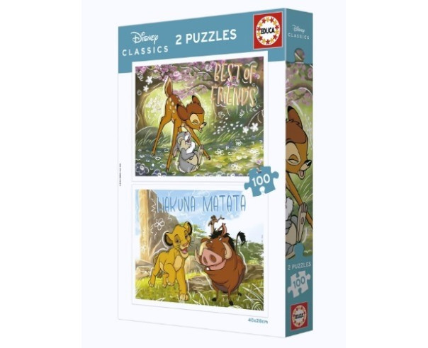 EDUCA - Puzzle 2X100 Clássicos Disney 20491 – Infantis – stockin.pt