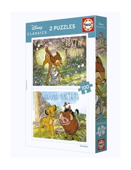 EDUCA - Puzzle 2X100 Clássicos Disney 20491 – Infantis – stockin.pt