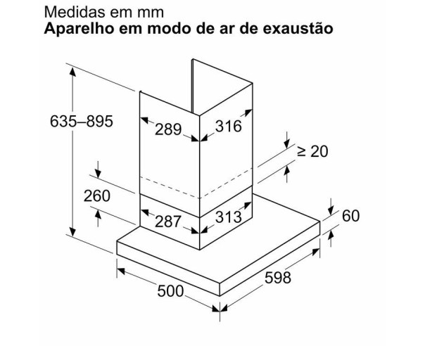 BOSCH - Chaminé de Parede Serie 6 DWB67DN30 – Chaminés – stockin.pt