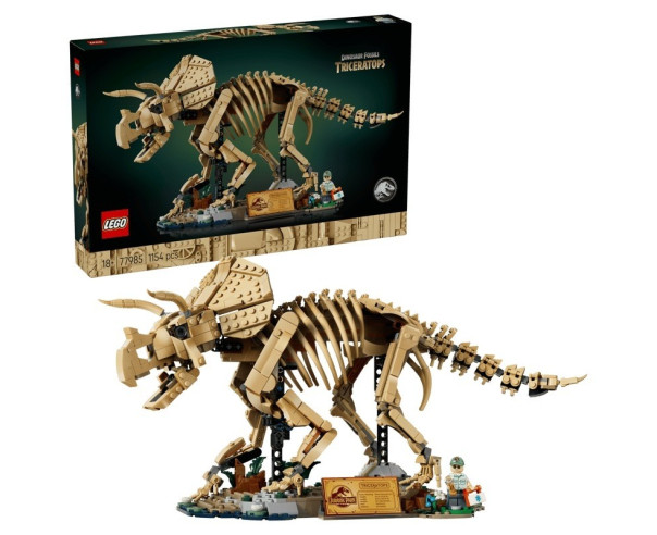 LEGO - Fósseis de Dinossauros Triceratops 77985 – Jurassic World – stockin.pt