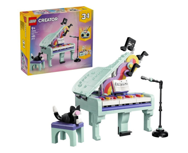 LEGO - Piano de Decoração Musical com Gato 31392 – Creator 3in1 – stockin.pt