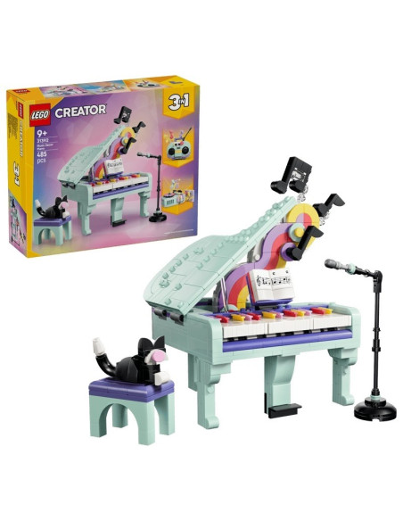 LEGO - Piano de Decoração Musical com Gato 31392 – Creator 3in1 – stockin.pt