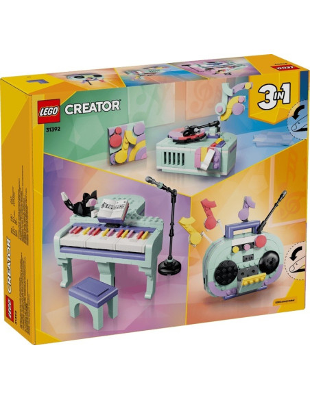 LEGO - Piano de Decoração Musical com Gato 31392 – Creator 3in1 – stockin.pt