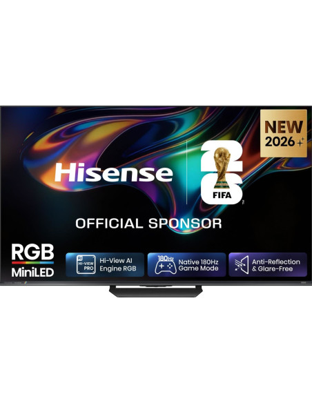HISENSE - RGB-MiniLED Smart TV 75 4K 180Hz Som 2.1.2 75UR8S – 75 a 100 Polegadas – stockin.pt