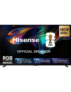 HISENSE - RGB-MiniLED Smart TV 100 4K 180Hz Som 2.1.2 100UR8S – 75 a 100 Polegadas – stockin.pt