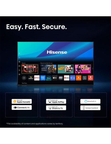 HISENSE - RGB-MiniLED Smart TV 85 4K 180Hz Som 2.1.2 85UR8S – 75 a 100 Polegadas – stockin.pt